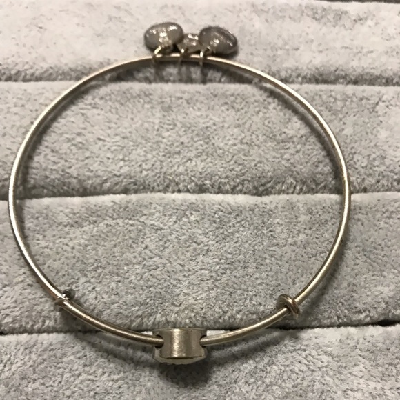 New Alex & Ani Sterling Silver Lotus Flower Adjustable Bangle Bracelet - Picture 4 of 9